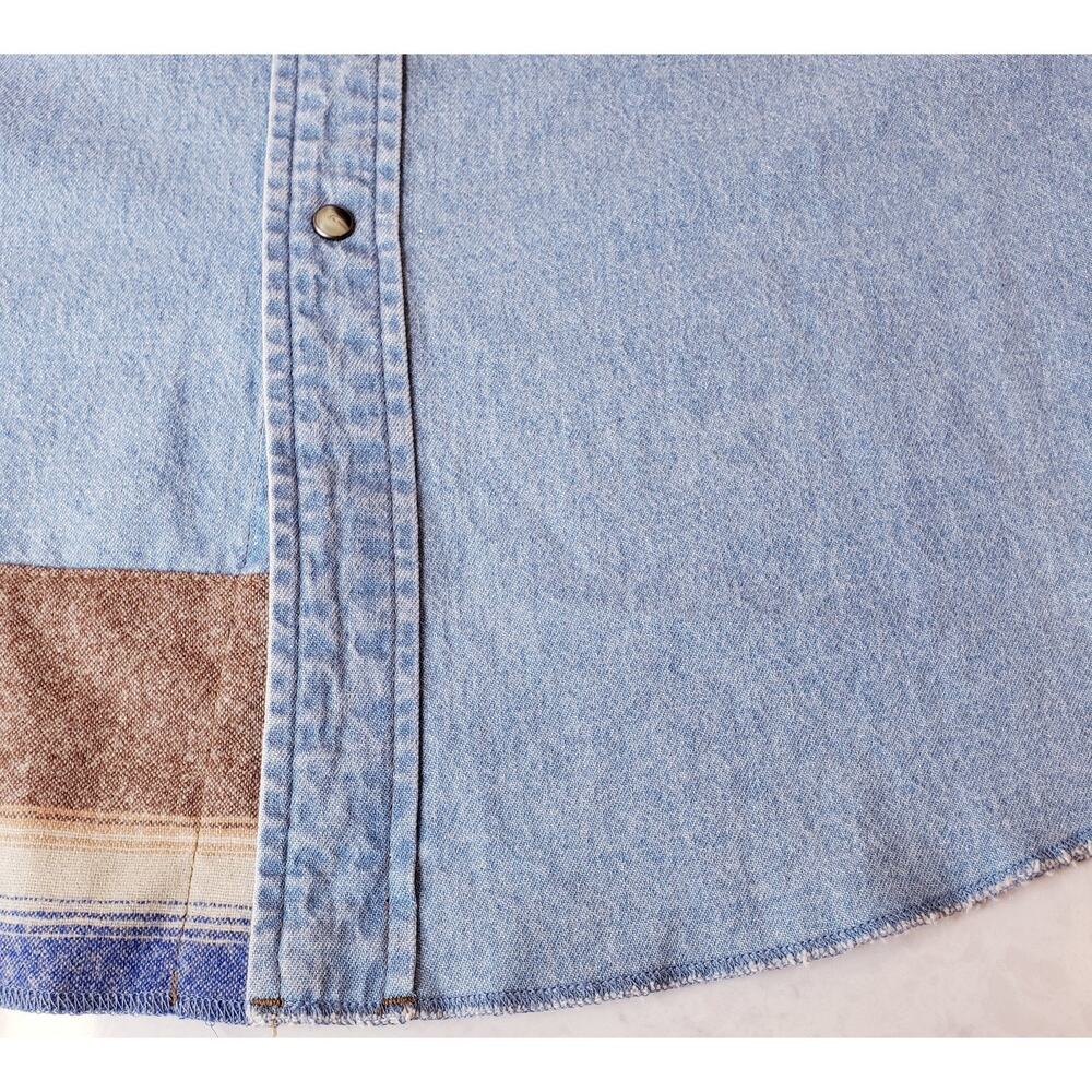 PENDLETON X WRANGLER Long Sleeve Western Work Shirt Cotton & Wool Men's Large - Picture 5 of 10